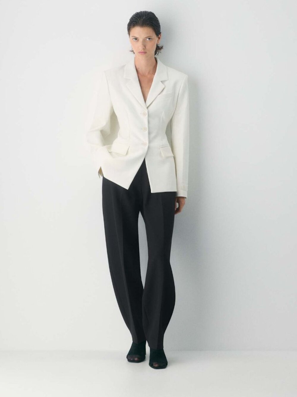Aritzia Standout Cinched Waist Blazer - Eversential™ -Light Birch - 0 - NWT